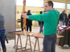 LA SOCIETE de TIR  LARC de Laon : Un des archers du club de Laon en action ... L'objectif comme la cible ont t bien atteints !